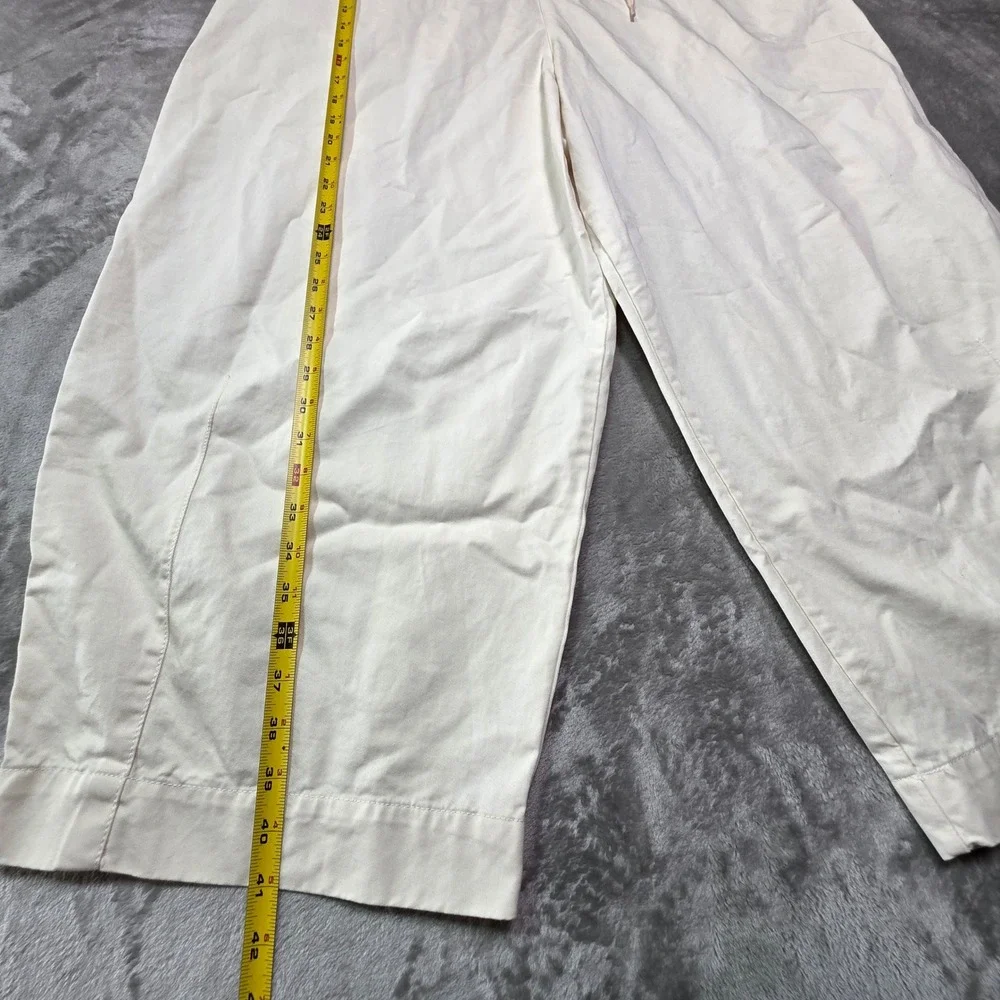 Urban Outfitters Mens Cream Cotton Balloon Pants Wide Leg Large OB1664244